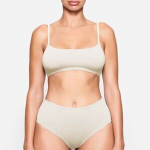 Skims Cotton Jersey Scoop Neck Bralette